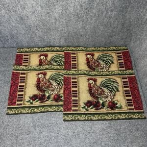 Tapestry Placemats Lot Of 4 Country Farm Pumpkin Rooster Truck Dog Sunflowers